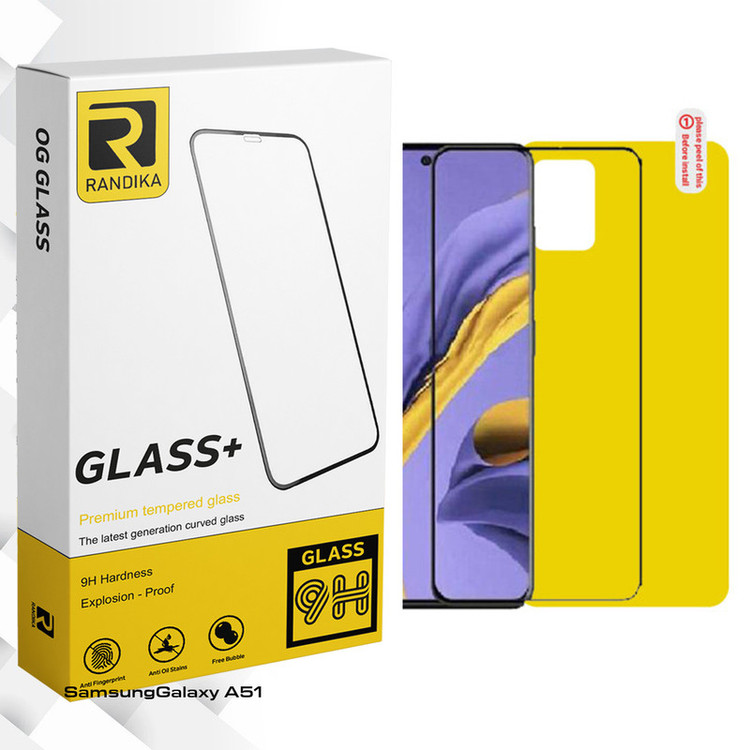 محافظ صفحه نمایش و پشت راندیکا مدل Gld مناسب برای گوشی موبایل سامسونگ Galaxy A51