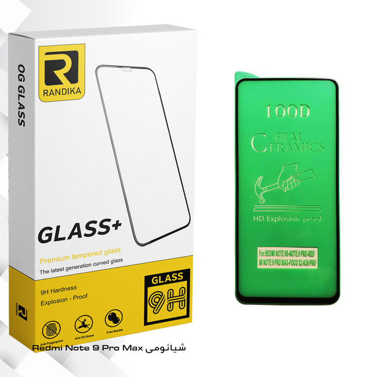 محافظ صفحه نمایش سرامیکی راندیکا مدل GLD مناسب برای گوشی موبایل شیائومی Redmi Note 9 Pro Max