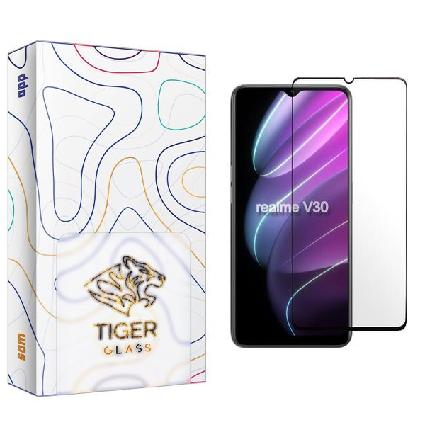 محافظ صفحه نمایش شیشه ای تایگر گلس مدل APL2 مناسب برای گوشی موبایل ریلمی V30