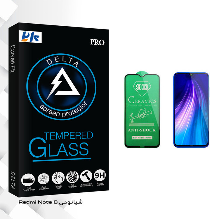 محافظ صفحه نمایش سرامیکی پی کی مدل Delta Glass مناسب برای گوشی موبایل شیائومی Redmi Note 8