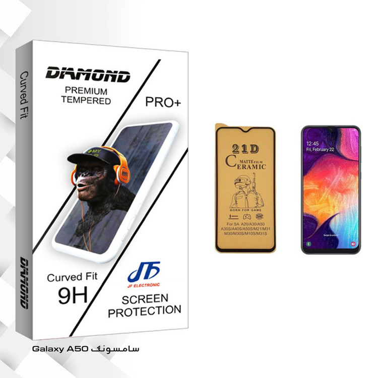 محافظ صفحه نمایش سرامیکی جی اف مدل Diamond glass مناسب برای گوشی موبایل سامسونگ Galaxy A50