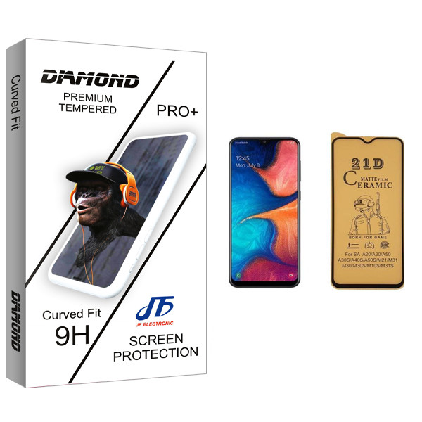 محافظ صفحه نمایش سرامیکی جی اف مدل Diamond glass مناسب برای گوشی موبایل سامسونگ Galaxy A20