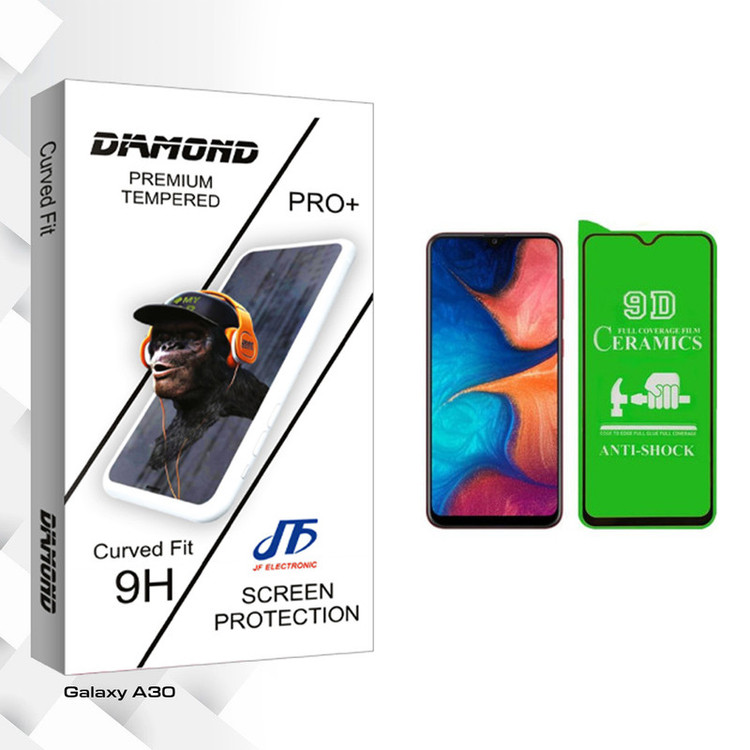 محافظ صفحه نمایش سرامیکی جی اف مدل Diamond glass مناسب برای گوشی موبایل سامسونگ Galaxy A30