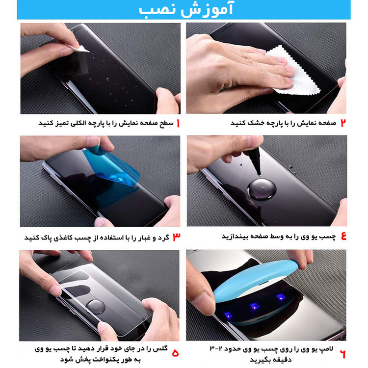 محافظ صفحه نمایش تایگر گلس مدل SAM2 uv مناسب برای گوشی موبایل شیائومی 12X