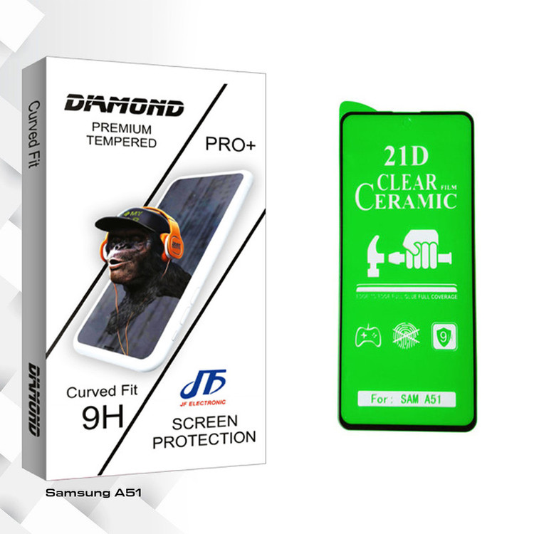 محافظ صفحه نمایش سرامیکی جی اف مدل Diamond glass مناسب برای گوشی موبایل سامسونگ Galaxy A51