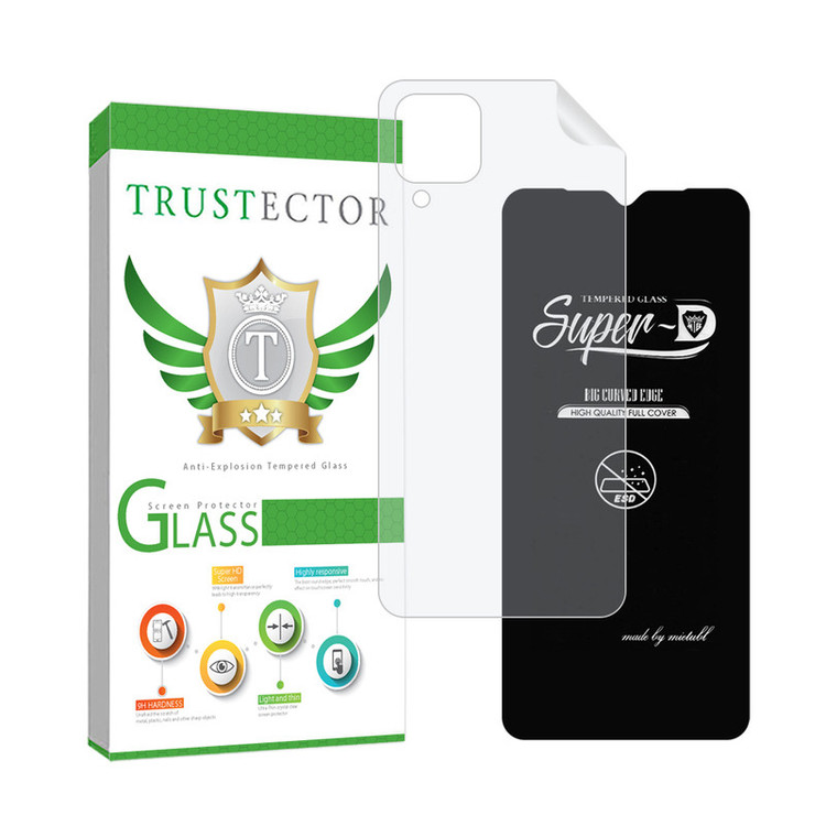 محافظ صفحه نمایش تراستکتور مدل SUPNABKTR مناسب برای گوشی موبایل سامسونگ Galaxy A12 / A12 Nacho / M12 به همراه محافظ پشت گوشی