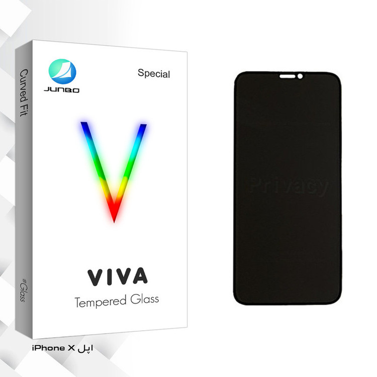 محافظ صفحه نمایش حریم شخصی جانبو مدل Viva Glass مناسب برای گوشی موبایل اپل iPhone X