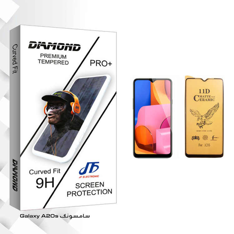 محافظ صفحه نمایش سرامیکی جی اف مدل Diamond glass مناسب برای گوشی موبایل سامسونگ Galaxy A20s