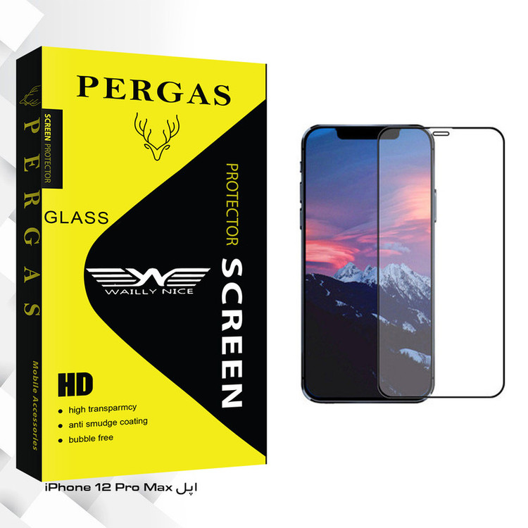 محافظ صفحه نمایش سرامیکی وایلی نایس مدل Pergas Glass مناسب برای گوشی موبایل اپل iPhone 12 Pro Max