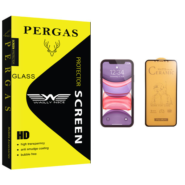 محافظ صفحه نمایش سرامیکی وایلی نایس مدل Pergas Glass مناسب برای گوشی موبایل اپل iPhone 11
