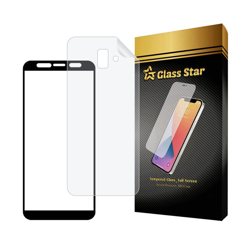 محافظ صفحه نمایش سرامیکی شفاف گلس استار مدل CERAMICNANOST مناسب برای گوشی موبایل سامسونگ Galaxy J6 Plus به همراه محافظ پشت گوشی هیدروژل