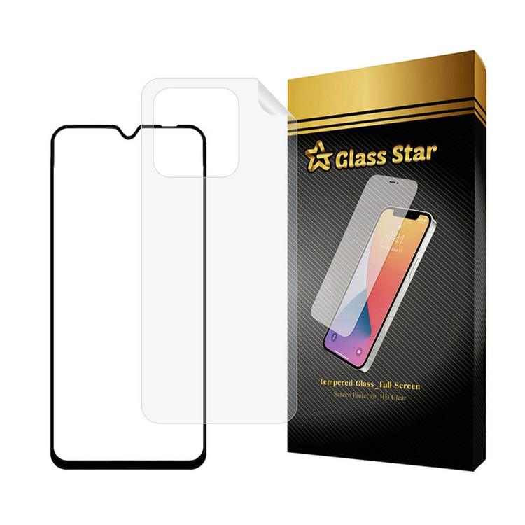 محافظ صفحه نمایش سرامیکی شفاف گلس استار مدل CERAMICNANOST مناسب برای گوشی موبایل شیائومی Redmi 10C / Redmi 10 Power / Poco C40 به همراه محافظ پشت گوشی