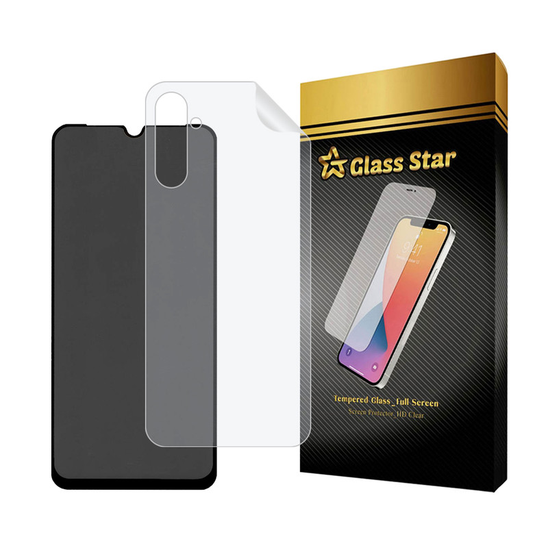 محافظ صفحه نمایش حریم شخصی گلس استار مدل FULLPRIVNANOS مناسب برای گوشی موبایل سامسونگ Galaxy A14 / Galaxy A14 5G به همراه محافظ پشت گوشی