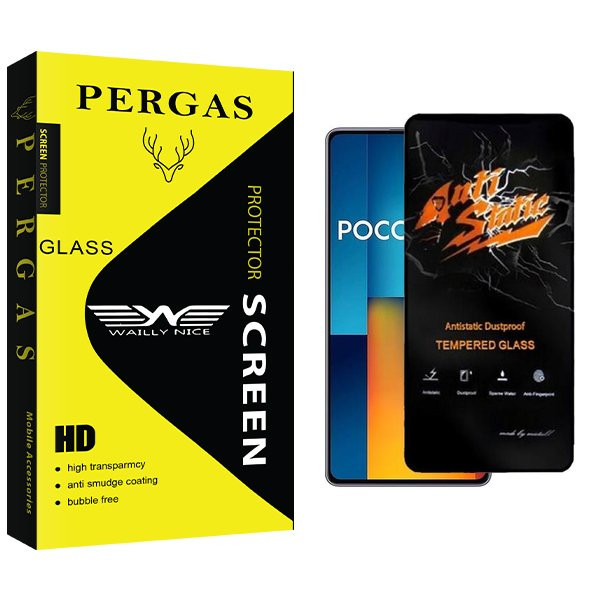 محافظ صفحه نمایش وایلی نایس مدل Pergas Antistatic مناسب برای گوشی موبایل شیائومی Poco M6 Pro 5G