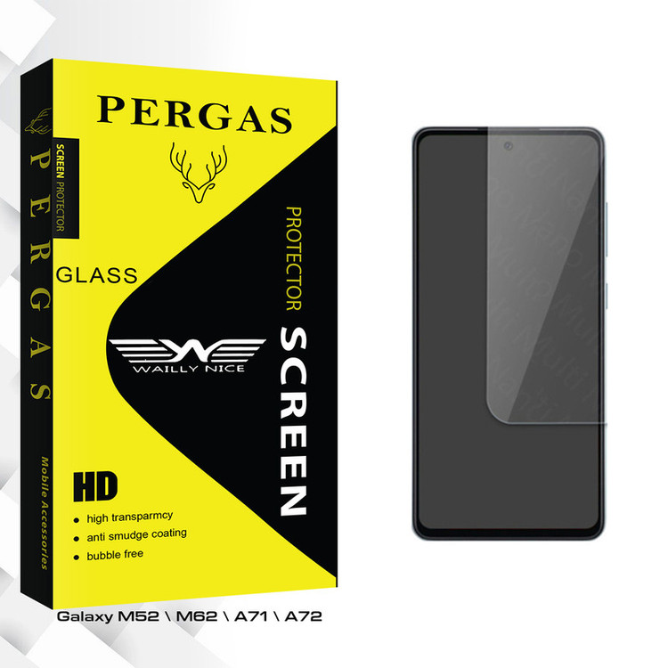 محافظ صفحه نمایش شیشه ای وایلی نایس مدل Pergas Glass مناسب برای گوشی موبایل سامسونگ Galaxy M52 \ M62 \ A71 \ A72