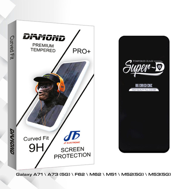 محافظ صفحه نمایش جی اف مدل Diamond Sup-D مناسب برای گوشی موبایل سامسونگ Galaxy A71 \ A73 (5G) \ F62 \ M62 \ M51 \ M52(5G) \ M53(5G)