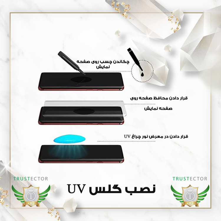 محافظ صفحه نمایش یووی تراستکتور مدل UVLIGHT مناسب برای گوشی موبایل سامسونگ Galaxy S10
