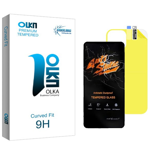 محافظ صفحه نمایش کولینگ مدل Olka Antistatic مناسب برای گوشی موبایل اپل iPhone 11 Pro Max به همراه محافظ پشت گوشی