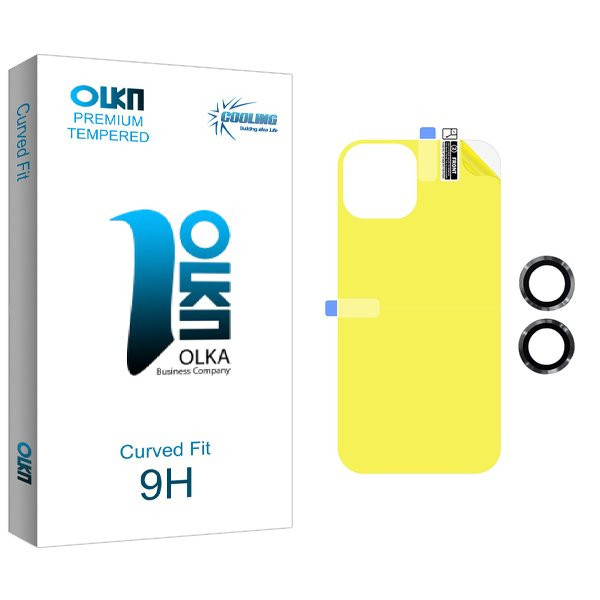 محافظ پشت گوشی کولینگ مدل Olka مناسب برای گوشی موبایل اپل iPhone 12 به همراه محافظ لنز گوشی