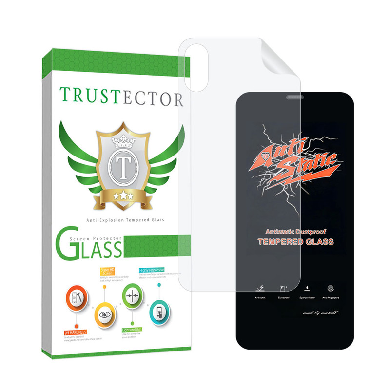 محافظ صفحه نمایش تراستکتور مدل ANTNABKTR مناسب برای گوشی موبایل اپل iPhone XS/X به همراه محافظ پشت گوشی