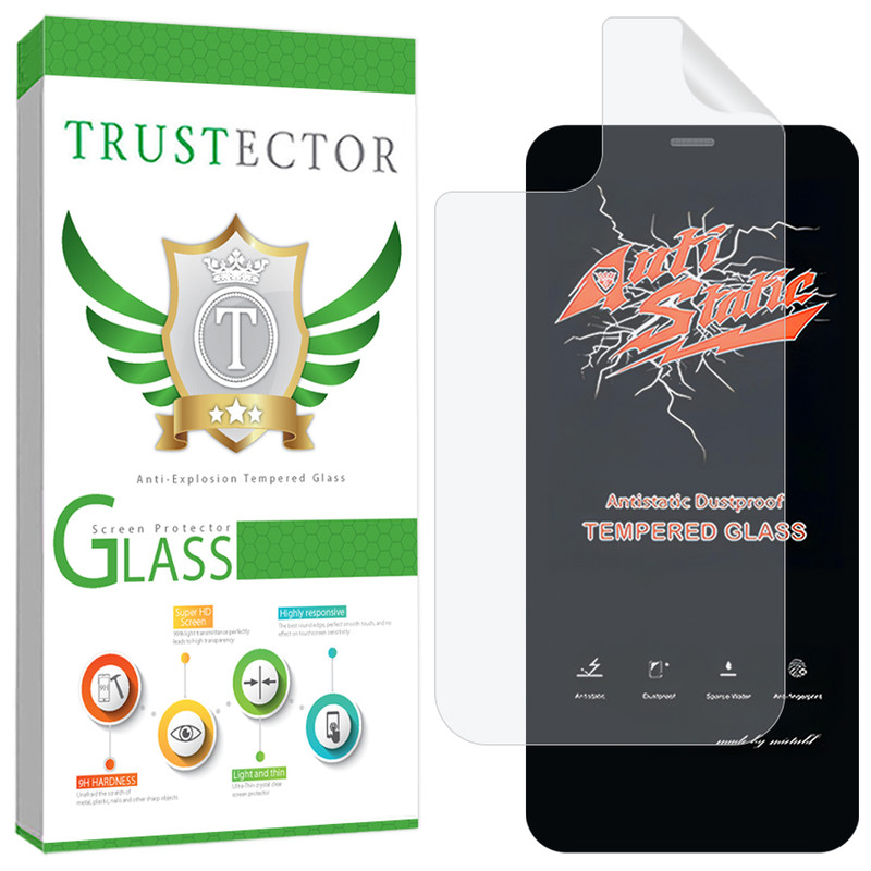 محافظ صفحه نمایش تراستکتور مدل ANNT مناسب برای گوشی موبایل اپل iPhone 12 به همراه محافظ پشت گوشی