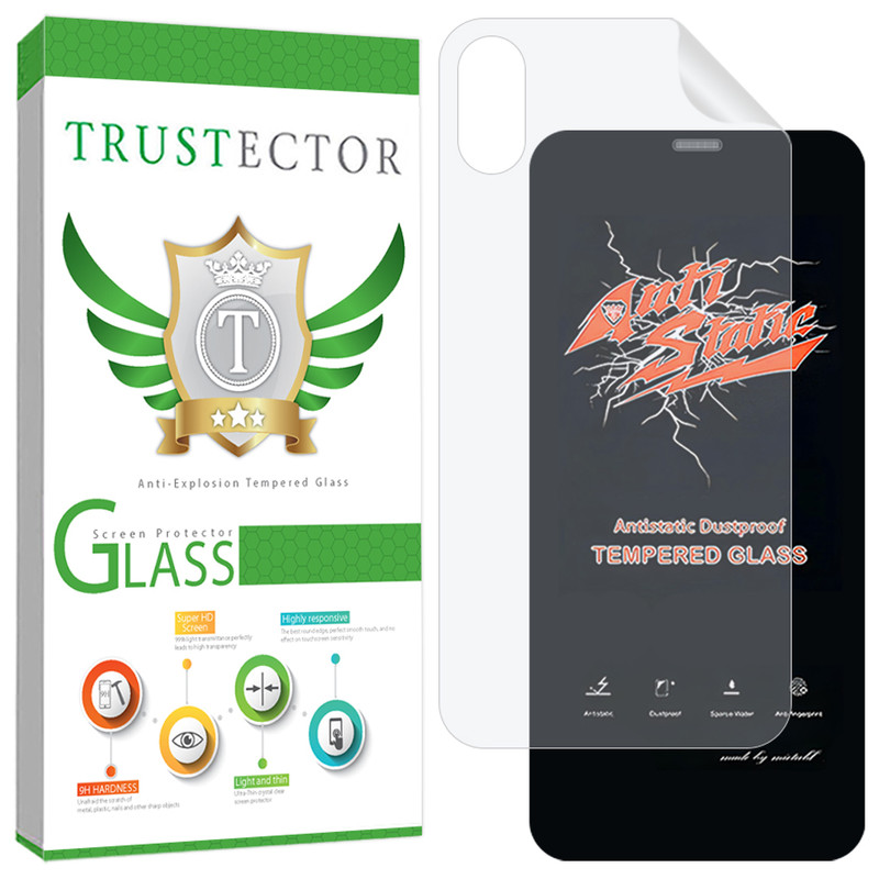 محافظ صفحه نمایش تراستکتور مدل ANNT مناسب برای گوشی موبایل اپل iPhone XS Max به همراه محافظ پشت گوشی