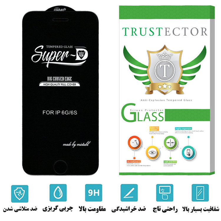 محافظ صفحه نمایش تراستکتور مدل SUTA مناسب برای گوشی موبایل اپل iPhone 6s