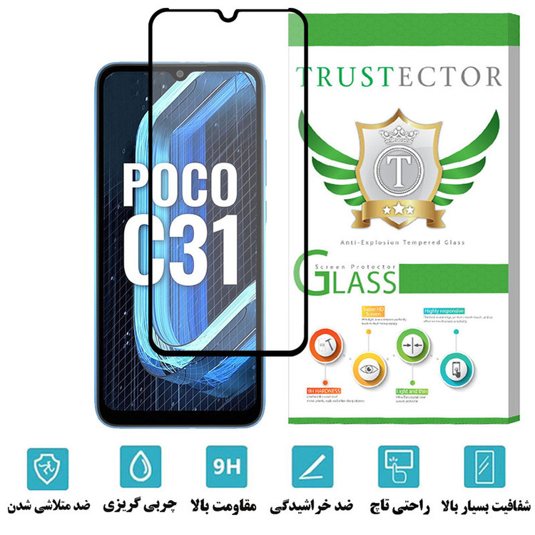 محافظ صفحه نمایش سرامیکی مات تراستکتور مدل MCERAMT مناسب برای گوشی موبایل شیائومی Poco C31