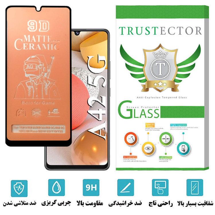 محافظ صفحه نمایش سرامیکی مات تراستکتور مدل CATA مناسب برای گوشی موبایل سامسونگ Galaxy A42 5G