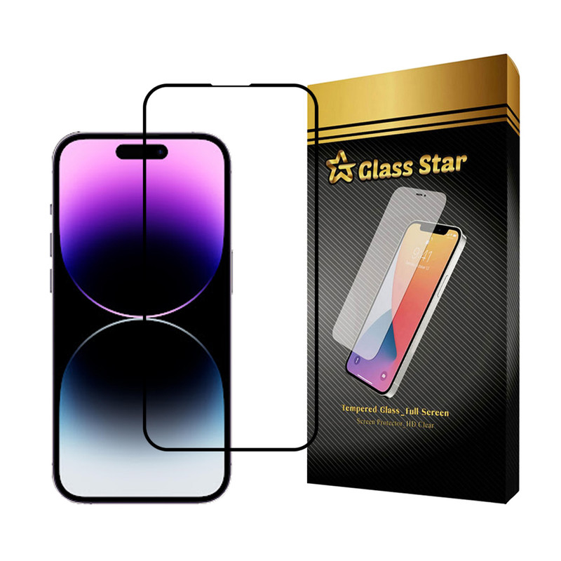 محافظ صفحه نمایش گلس استار مدل FULLGS مناسب برای گوشی موبایل اپل iPhone 14 Pro / iPhone 15