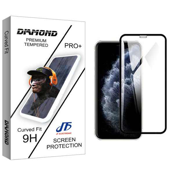 محافظ صفحه نمایش جی اف مدل Diamond glass مناسب برای گوشی موبایل اپل iPhone xs