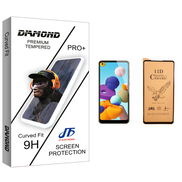 محافظ صفحه نمایش سرامیکی جی اف مدل Diamond glass مناسب برای گوشی موبایل سامسونگ Galaxy A21