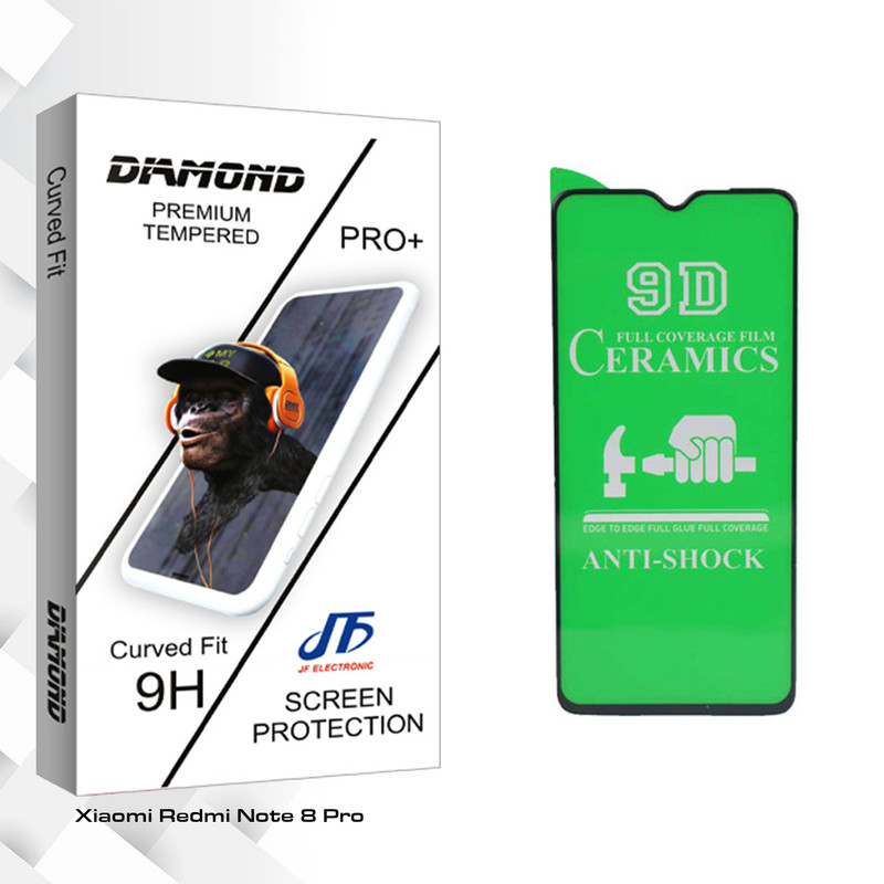 محافظ صفحه نمایش سرامیکی جی اف مدل Diamond glass مناسب برای گوشی موبایل شیائومی Redmi Note 8 Pro