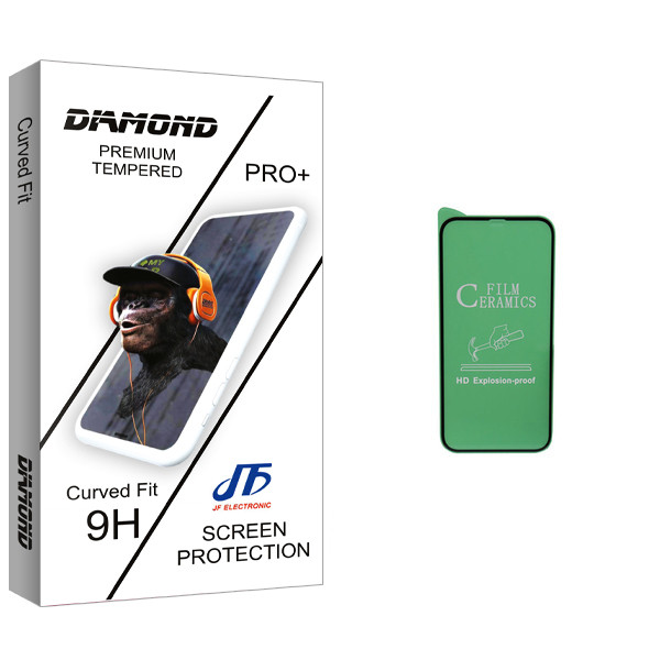 محافظ صفحه نمایش سرامیکی جی اف مدل Diamond glass مناسب برای گوشی موبایل اپل iPhone X