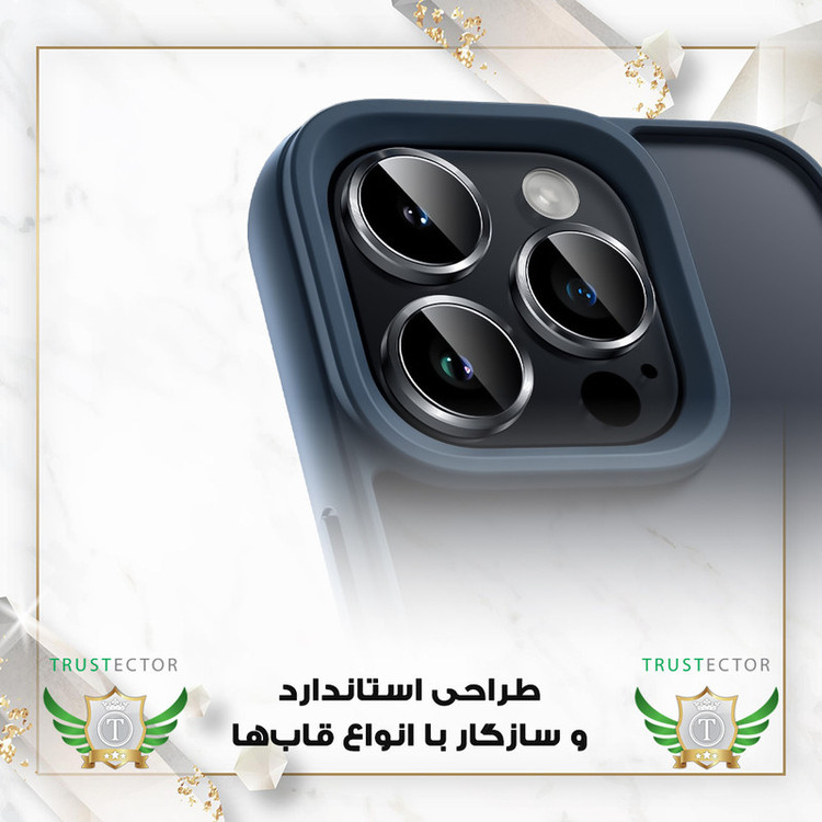 محافظ پشت گوشی تراستکتور مدل MTBRINGT مناسب برای گوشی موبایل اپل iPhone 15 pro به همراه محافظ لنز