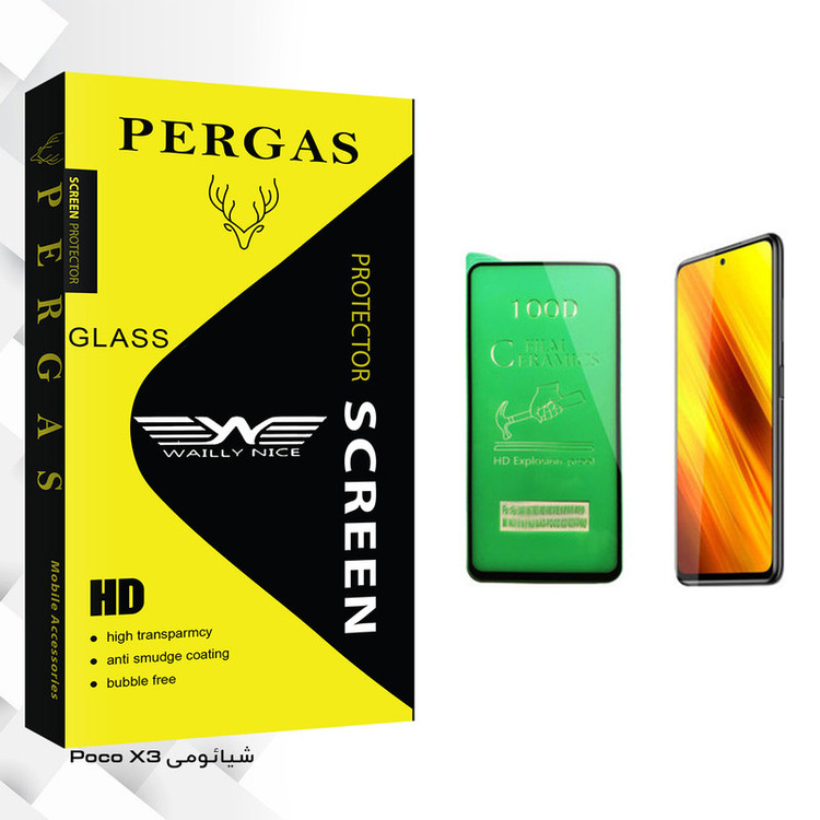 محافظ صفحه نمایش سرامیکی وایلی نایس مدل Pergas Glass مناسب برای گوشی موبایل شیائومی Poco X3