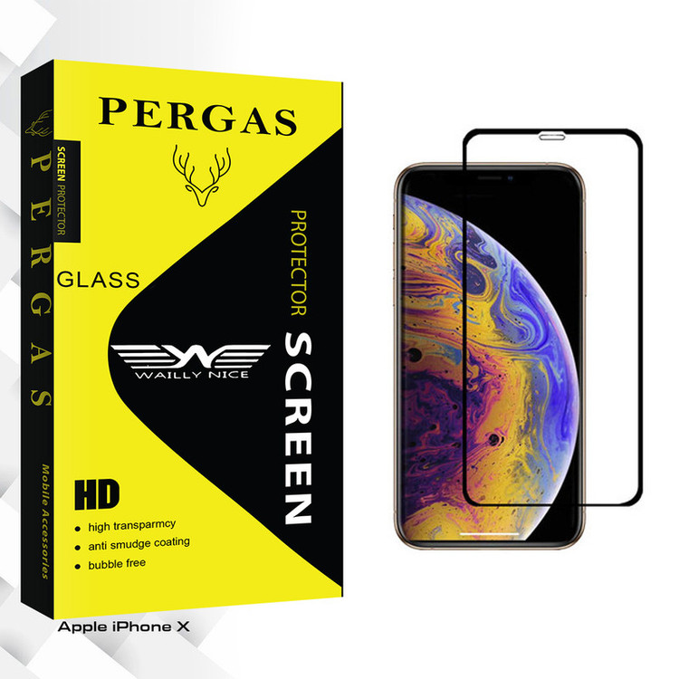 محافظ صفحه نمایش وایلی نایس مدل Pergas Glass مناسب برای گوشی موبایل اپل iPhone X
