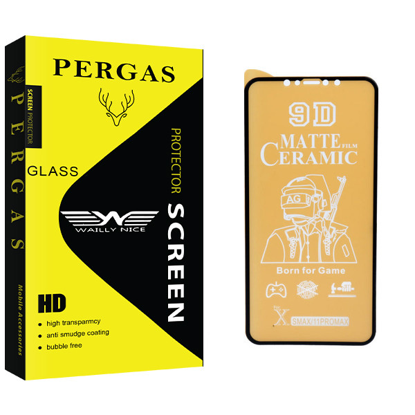 محافظ صفحه نمایش سرامیکی مات وایلی نایس مدل Pergas Glass مناسب برای گوشی موبایل اپل iphone 11 Pro Max/ XS Max