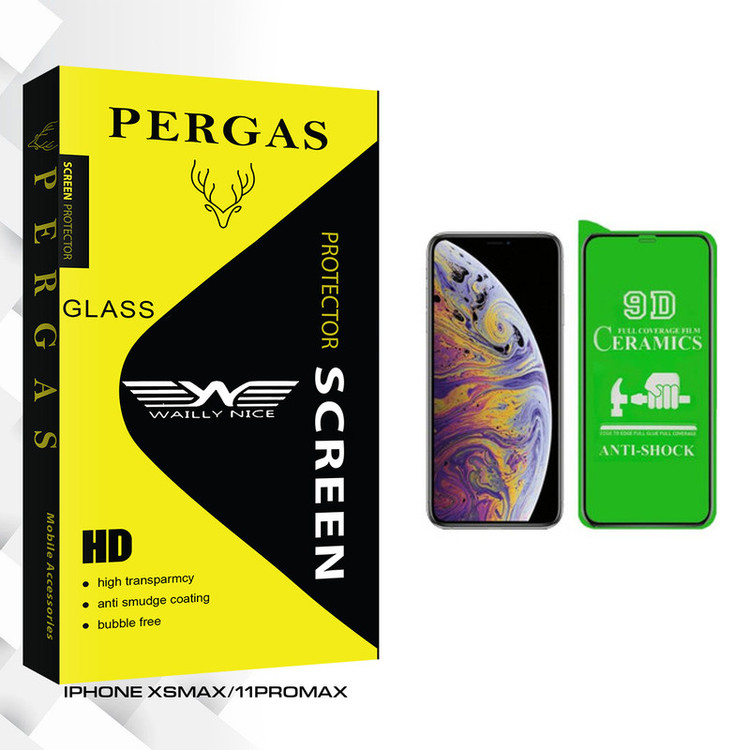 محافظ صفحه نمایش سرامیکی وایلی نایس مدل Pergas Glass مناسب برای گوشی موبایل اپل IPHONE XS MAX/11PRO MAX