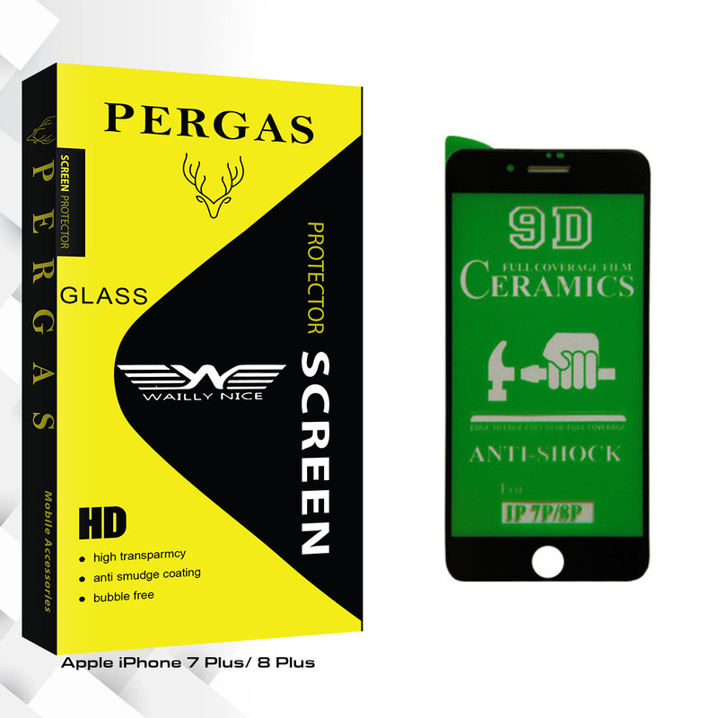 محافظ صفحه نمایش وایلی نایس مدل Pergas Glass مناسب برای گوشی موبایل اپل iphone 7 Plus/ 8 Plus