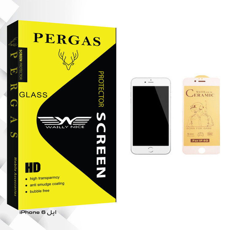 محافظ صفحه نمایش سرامیکی وایلی نایس مدل Pergas Glass مناسب برای گوشی موبایل اپل iPhone 6