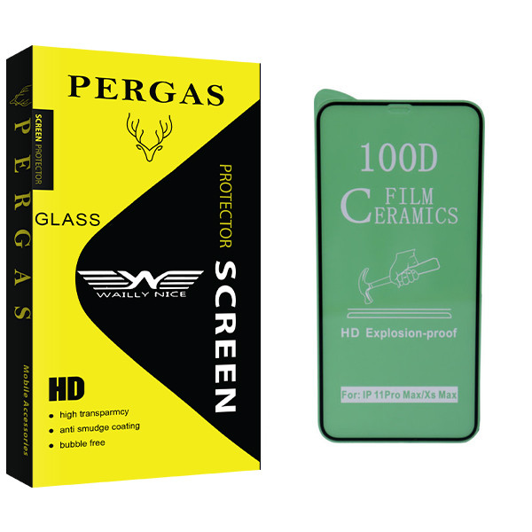 محافظ صفحه نمایش وایلی نایس مدل Pergas Glass مناسب برای گوشی موبایل اپل iphone xs max