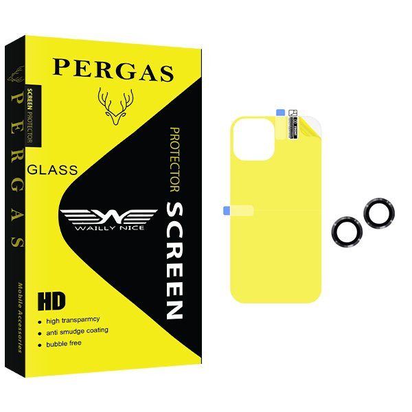 محافظ پشت گوشی وایلی نایس مدل Pergas مناسب برای گوشی موبایل اپل iPhone 13  به همراه محافظ لنز گوشی