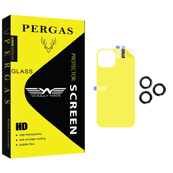 محافظ پشت گوشی وایلی نایس مدل Pergas مناسب برای گوشی موبایل اپل iPhone 13 Pro Max  به همراه محافظ لنز گوشی