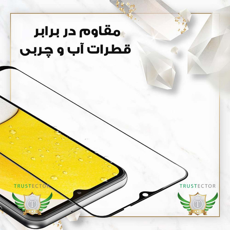 محافظ صفحه نمایش سرامیکی شفاف تراستکتور مدل CERAMICNANOTR مناسب برای گوشی موبایل شیائومی Redmi 12C / Poco C55 به همراه محافظ پشت گوشی هیدروژل