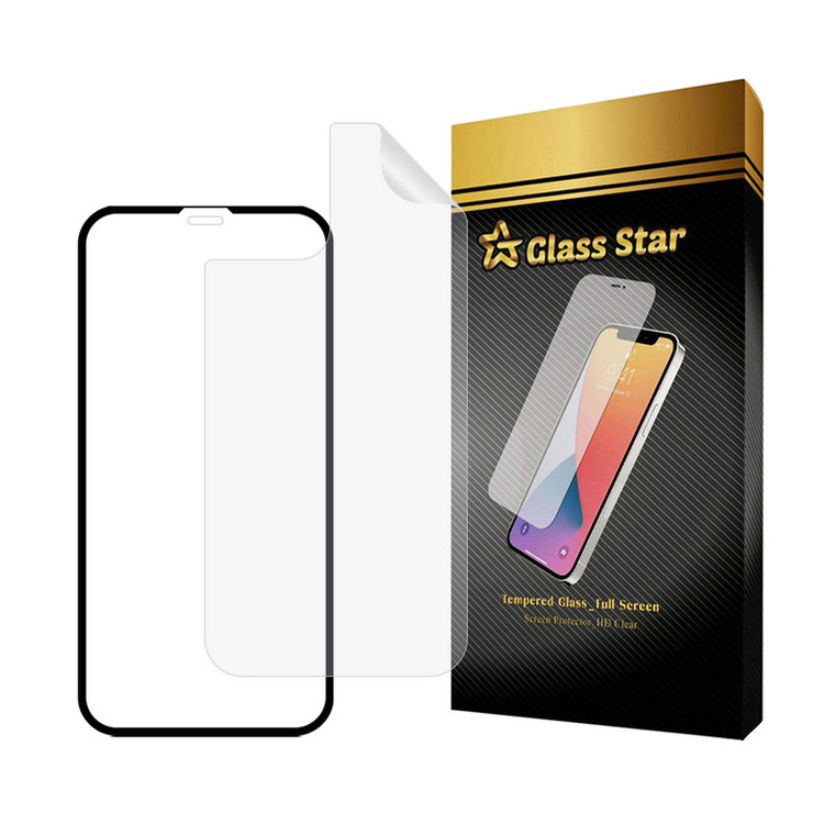 محافظ صفحه نمایش سرامیکی شفاف گلس استار مدل CERAMICNANOST مناسب برای گوشی موبایل اپل iPhone 12 Pro به همراه محافظ پشت گوشی هیدروژل