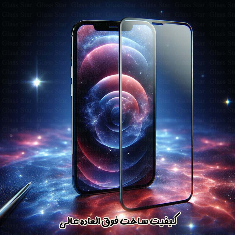 محافظ صفحه نمایش سرامیکی شفاف گلس استار مدل CERAMICNANOST مناسب برای گوشی موبایل اپل iPhone 12 mini به همراه محافظ پشت گوشی هیدروژل