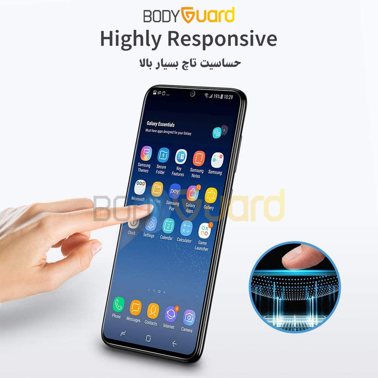 محافظ صفحه نمایش بادیگارد مدل FS مناسب برای گوشی موبایل سامسونگ Galaxy A12