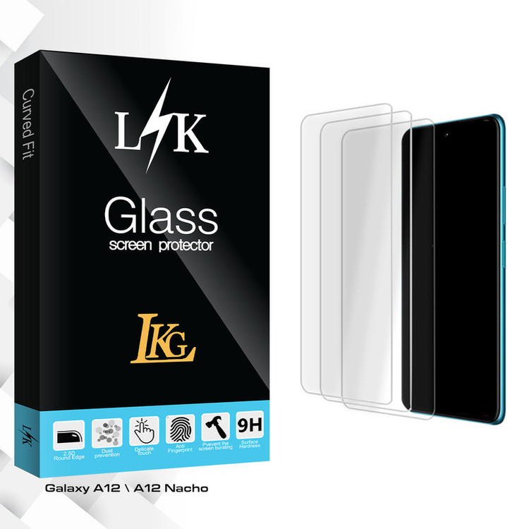 محافظ صفحه نمایش شیشه ای ال کا جی مدل LK Glass MIX3 مناسب برای گوشی موبایل سامسونگ Galaxy A12 \ A12 Nacho بسته سه عددی