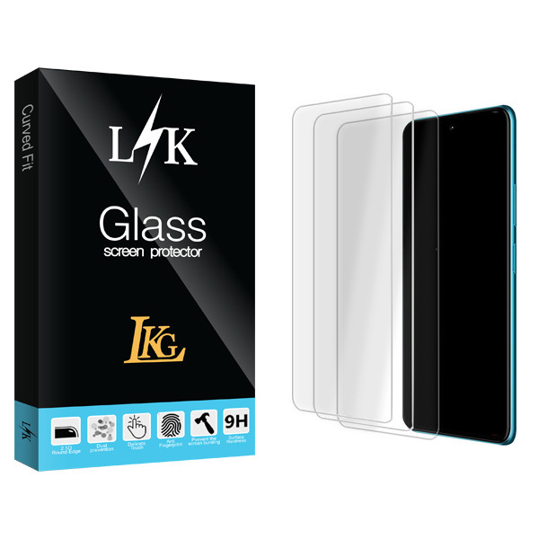 محافظ صفحه نمایش شیشه ای ال کا جی مدل LK Glass MIX3 مناسب برای گوشی موبایل سامسونگ Galaxy A12 \ A12 Nacho بسته سه عددی